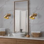 Opviq Lámpara de Pared de Metal Dorado